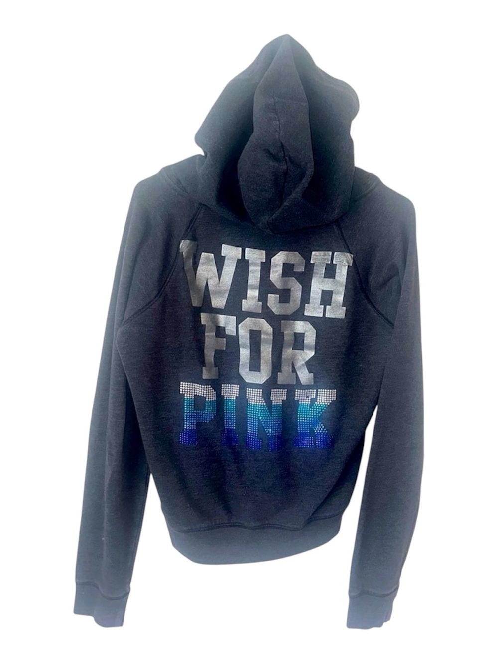 Y2K! VS PINK Bling Wish For It Rhinestone Full Zip Jacket!